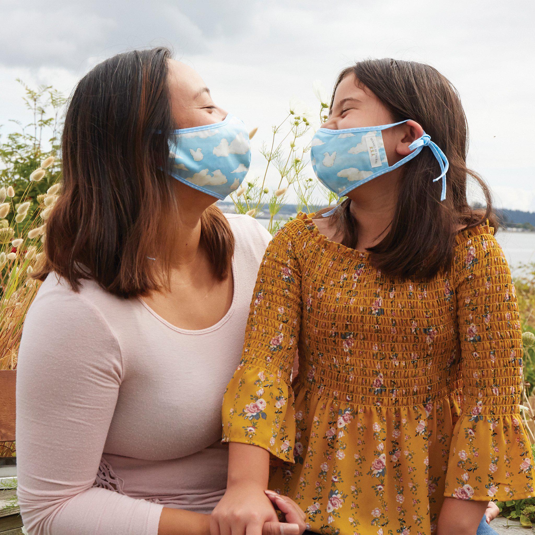 RETIRED - Bunny Clouds Cloth Face Mask for Adults and Kids - Image 2