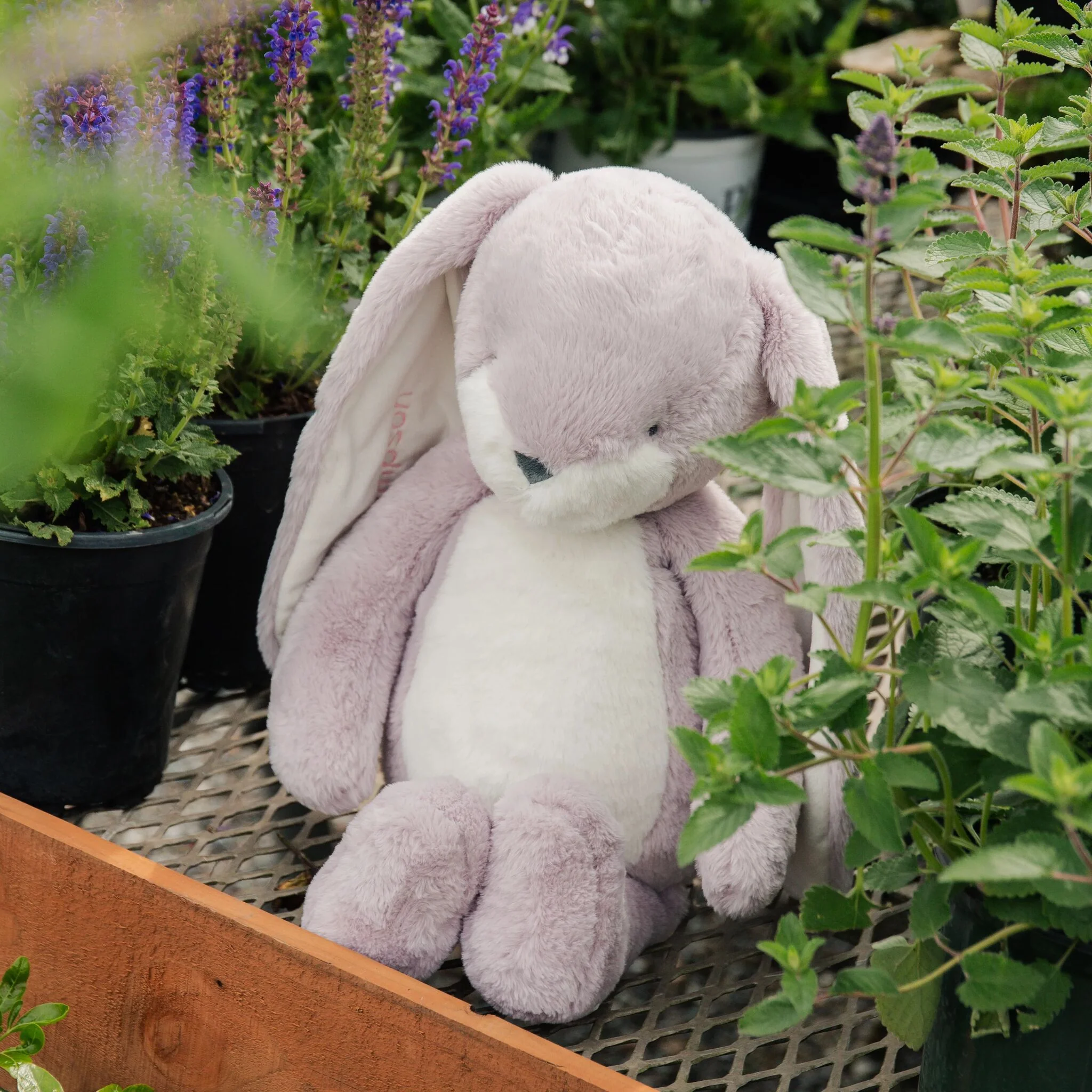 Big 20" Floppy Nibble Bunny- Lilac Marble - Image 6