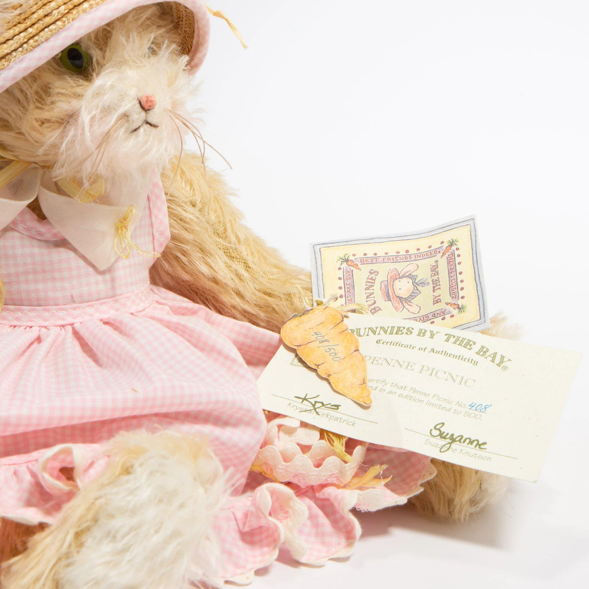 RETIRED - Hutch Studio Original - Penne Picnic Kitty Cat - One of A Kind - Image 3