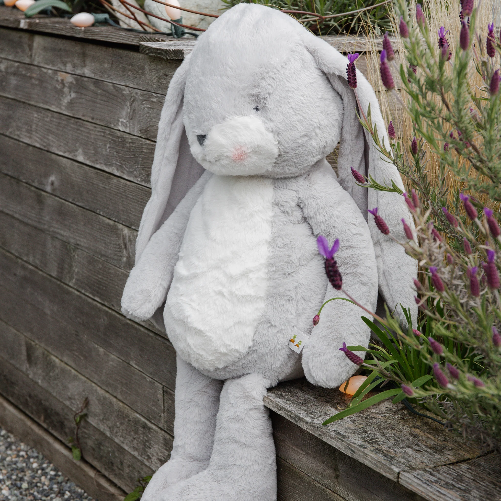 Bigger 26" Floppy Nibble Bunny - Gray - Image 7