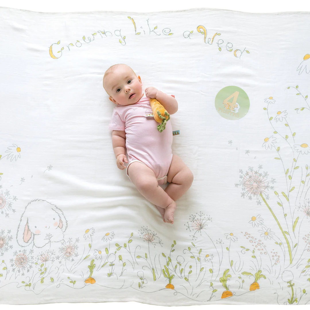 RETIRED - Growing Like A Weed Baby Monthly Milestone Blanket