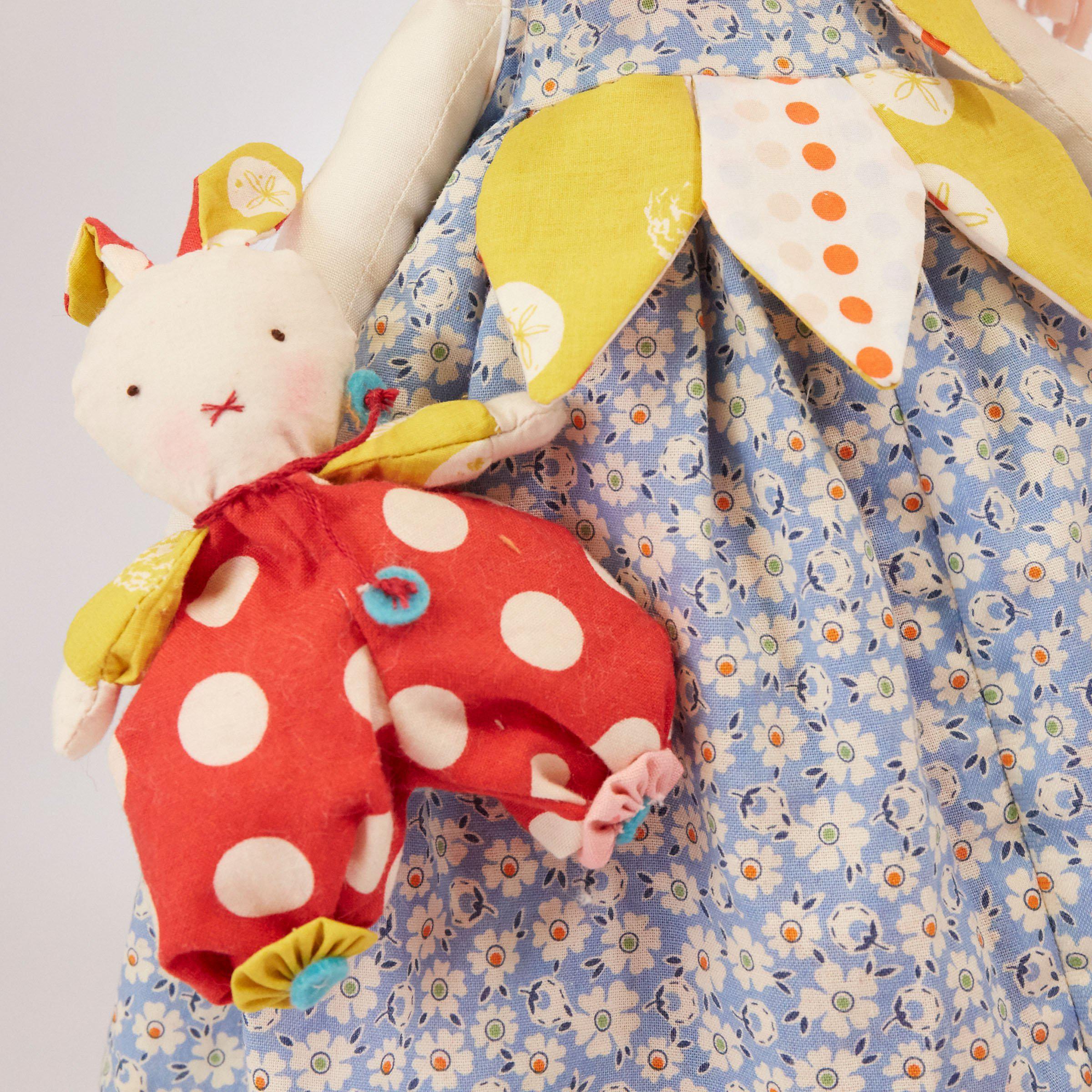 RETIRED - Hutch Studio - Belle Bluebell & Bun Bun - Make and Mend One of a Kind Doll - Image 2