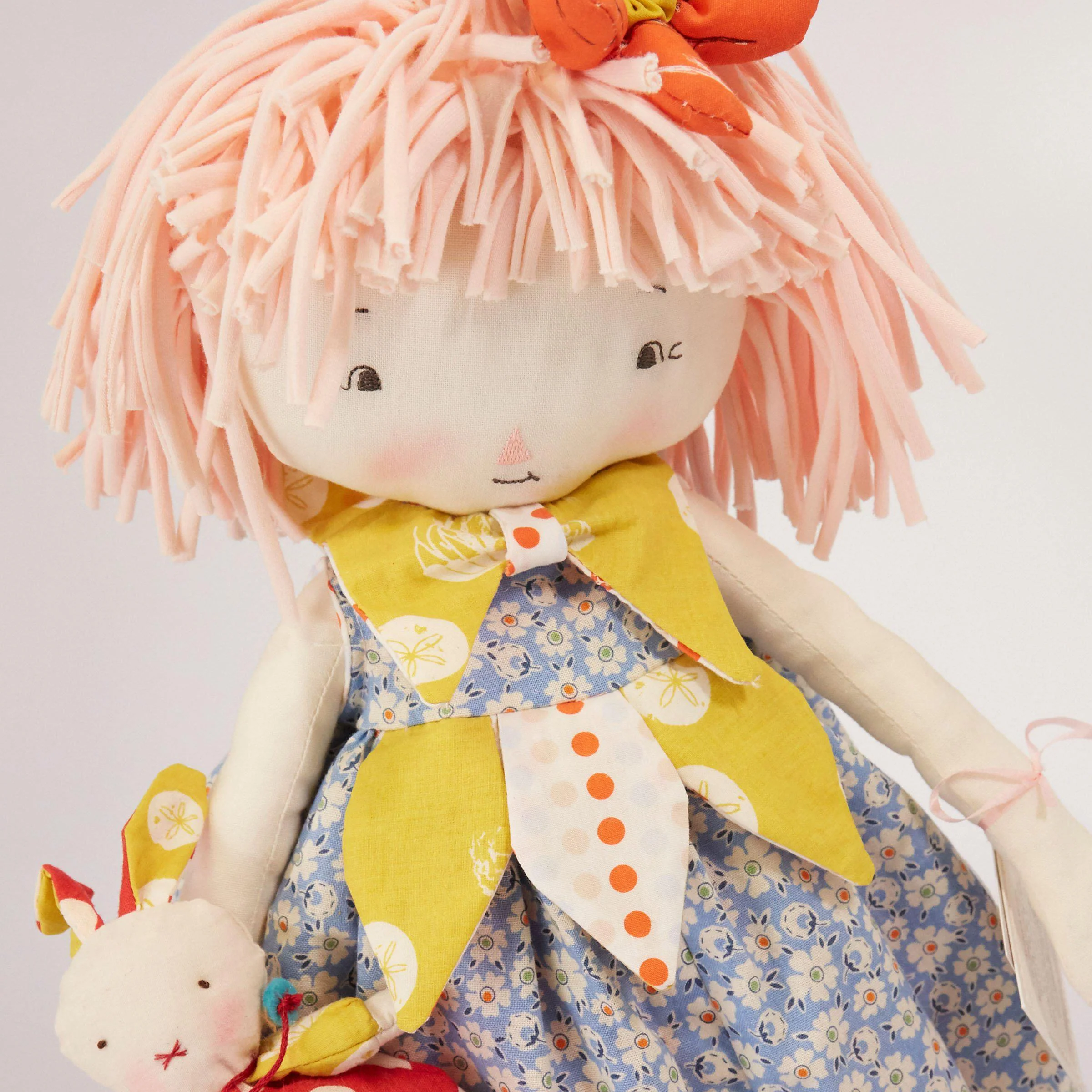 RETIRED - Hutch Studio - Belle Bluebell & Bun Bun - Make and Mend One of a Kind Doll - Image 3