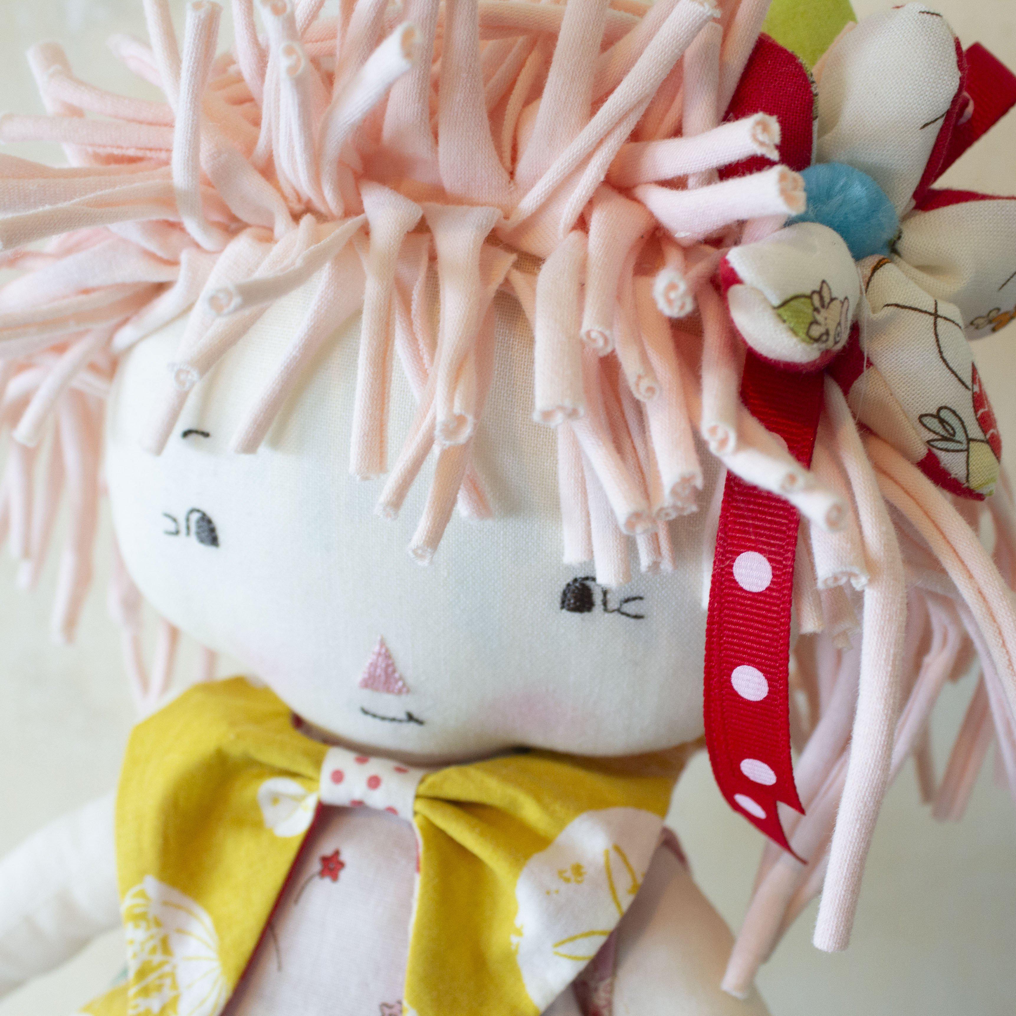RETIRED - Hutch Studio -Bessie and Bundoll - Make and Mend One of a Kind Doll - Image 2