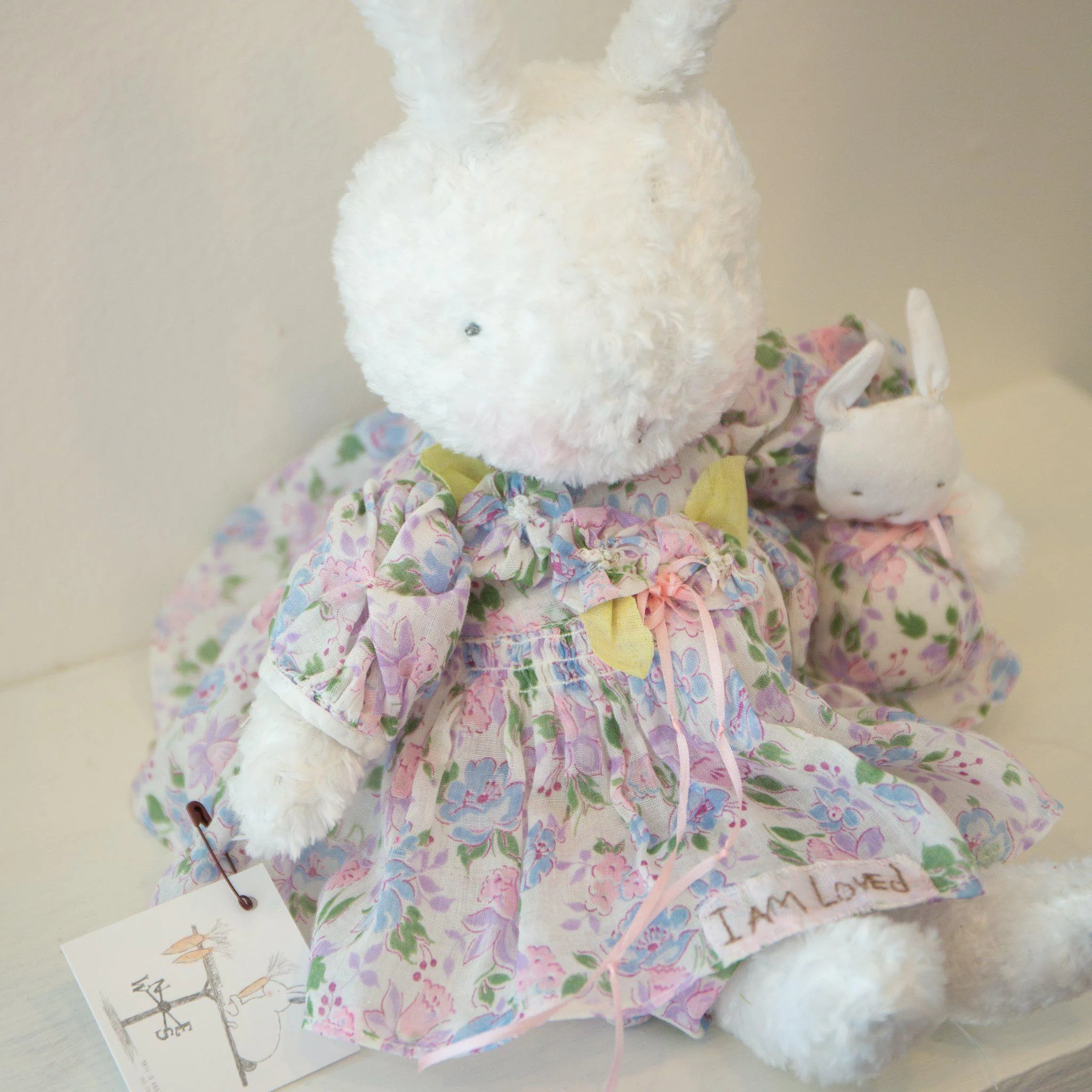 RETIRED - Hutch Studio - Flora & Bun Bun - One of a Kind Bunny - Image 3