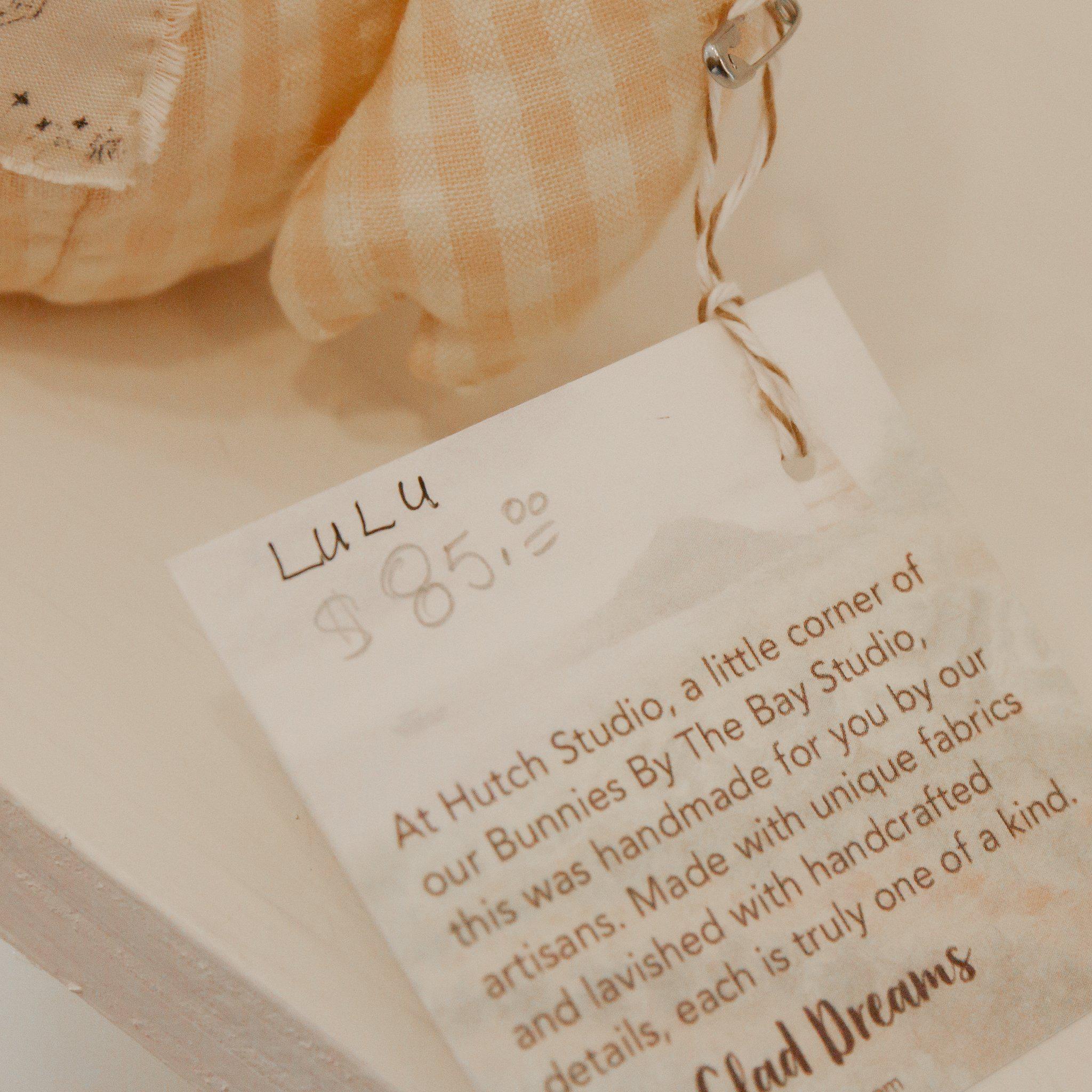 RETIRED - Hutch Studio - Lulu Gingham - One of a Kind Pig - Image 5