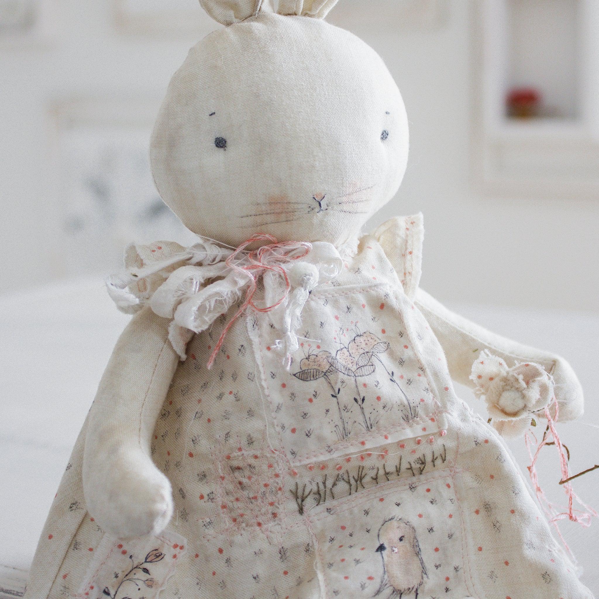 RETIRED - Hutch Studio Original - May Nosegay - Hand-Crafted Cotton Bunny - Image 3