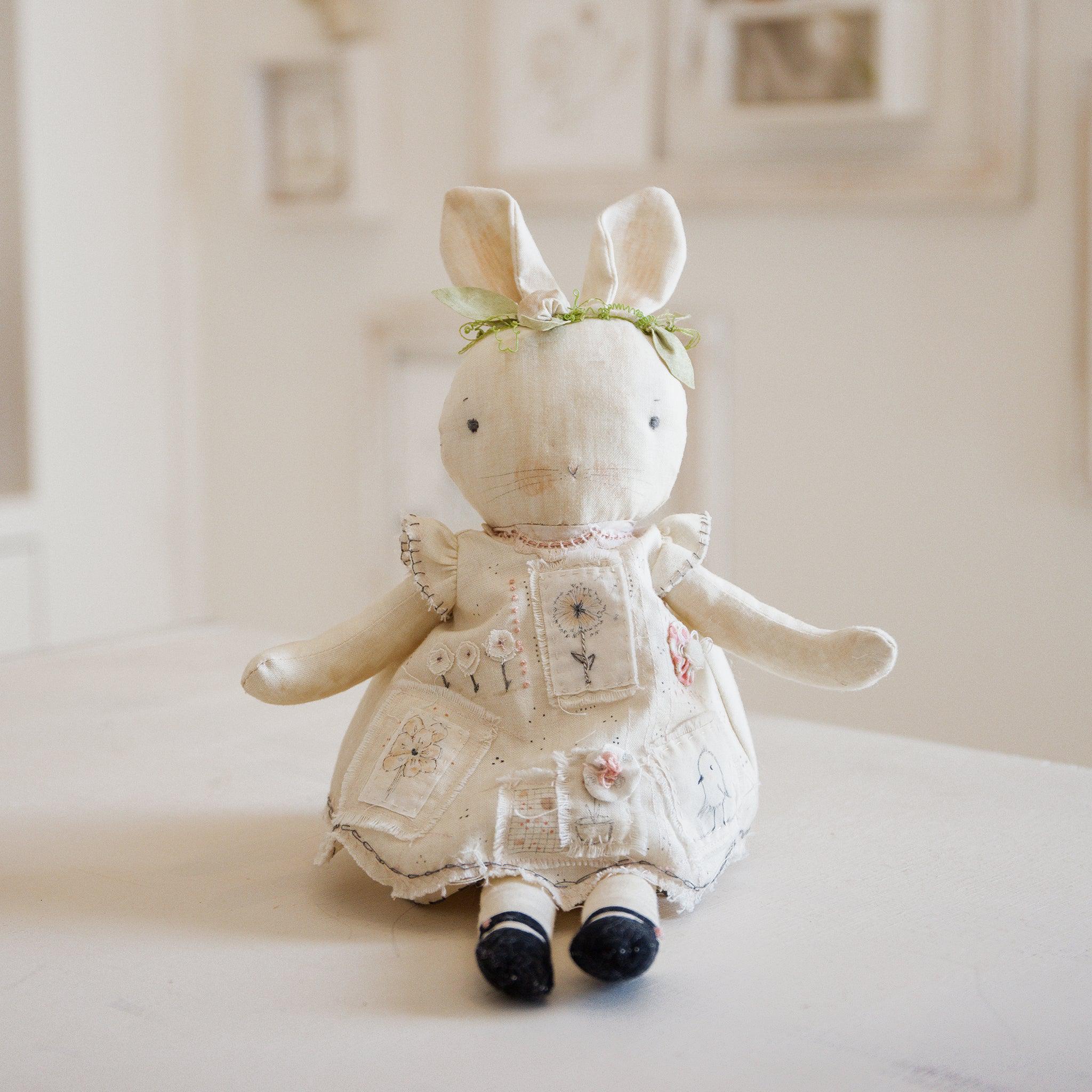 RETIRED - Hutch Studio Original - Pip Poppyseed - Hand-Crafted Cotton Bunny
