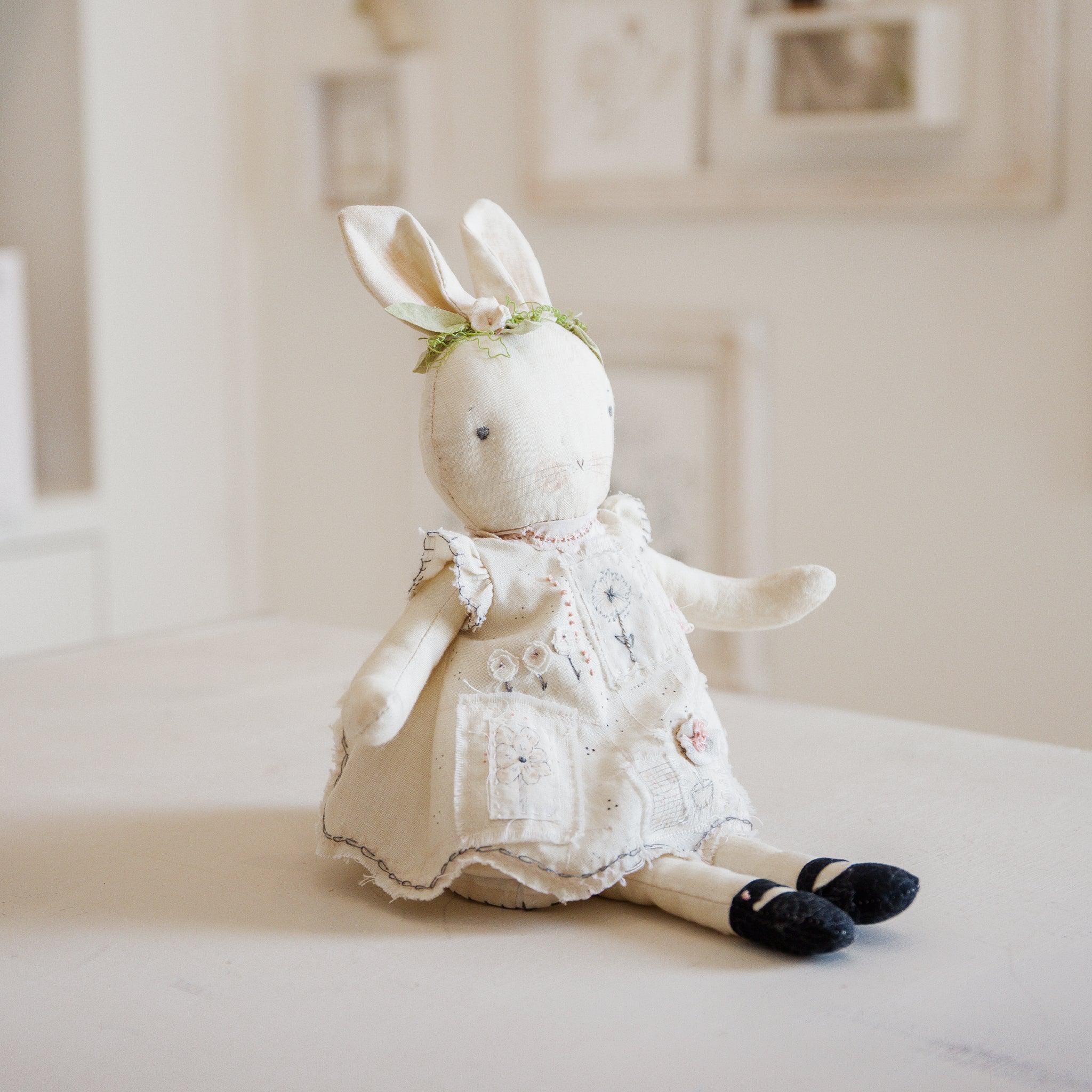 RETIRED - Hutch Studio Original - Pip Poppyseed - Hand-Crafted Cotton Bunny - Image 2