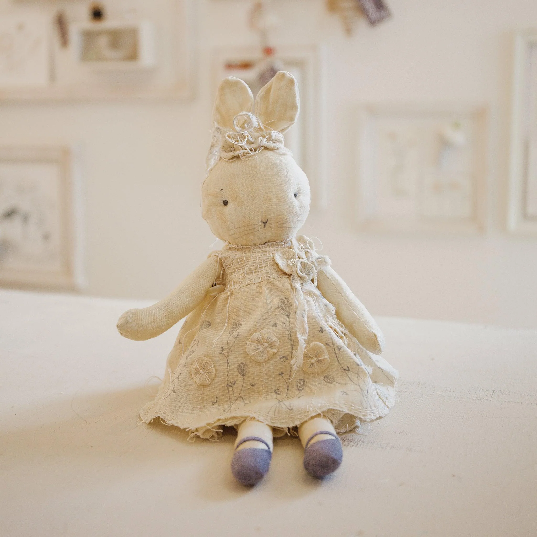 RETIRED - Hutch Studio Original - Tula Tumbleweed - Hand-Crafted Cotton & Knit Bunny
