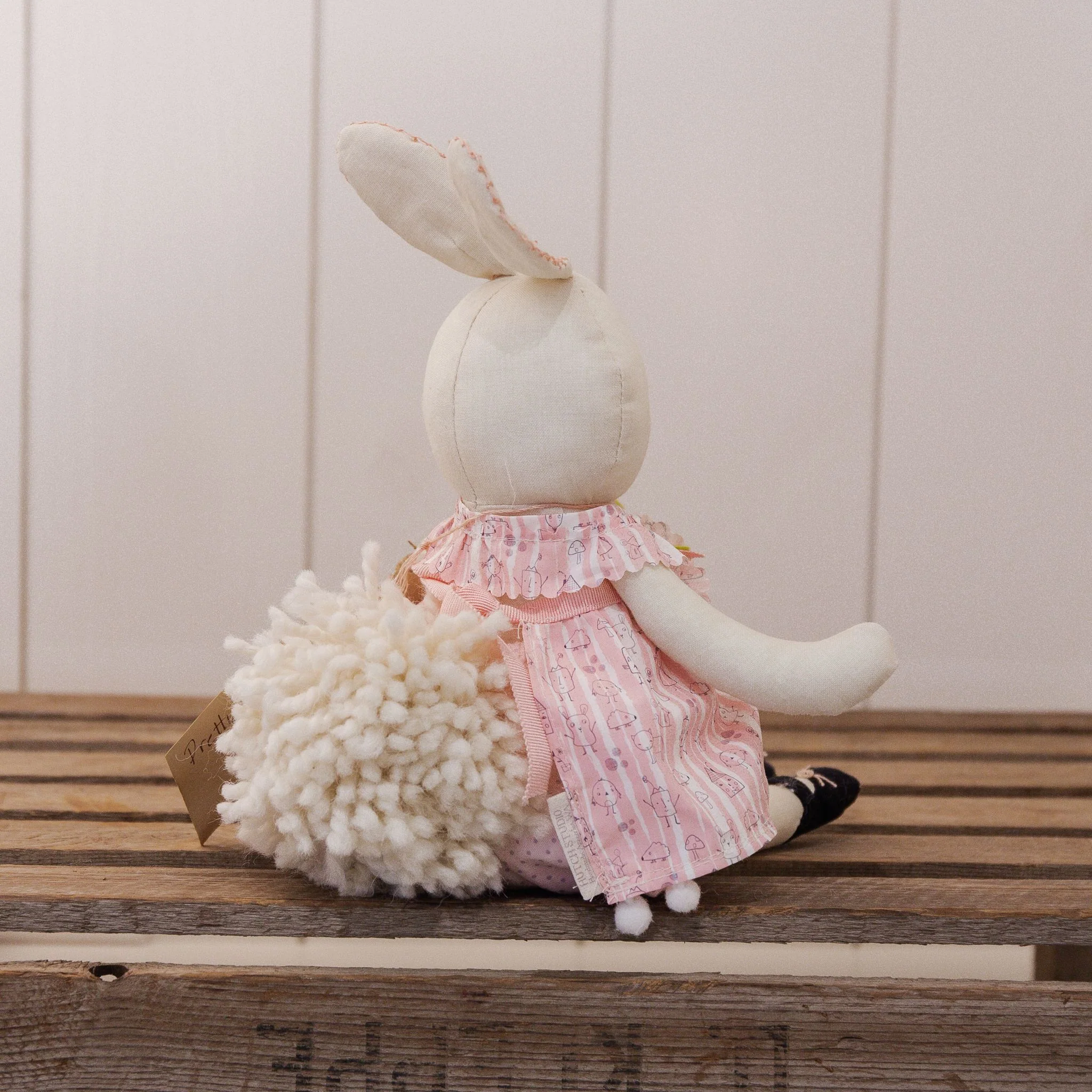 RETIRED - Hutch Studio - Pretty Sweet Penny - Hand-Crafted Cream Bunny - Image 8