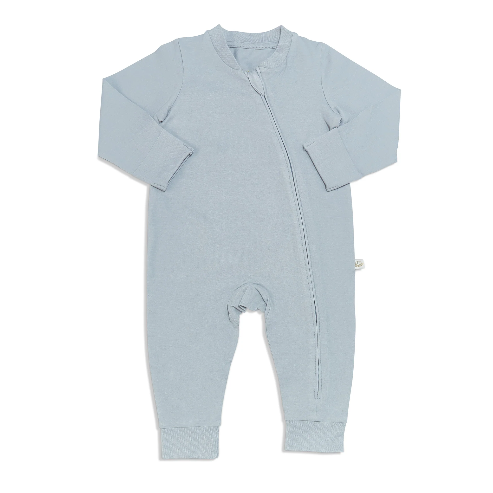 RETIRED - Organic Long Sleeve Zippered Bunsie - Pearl Blue