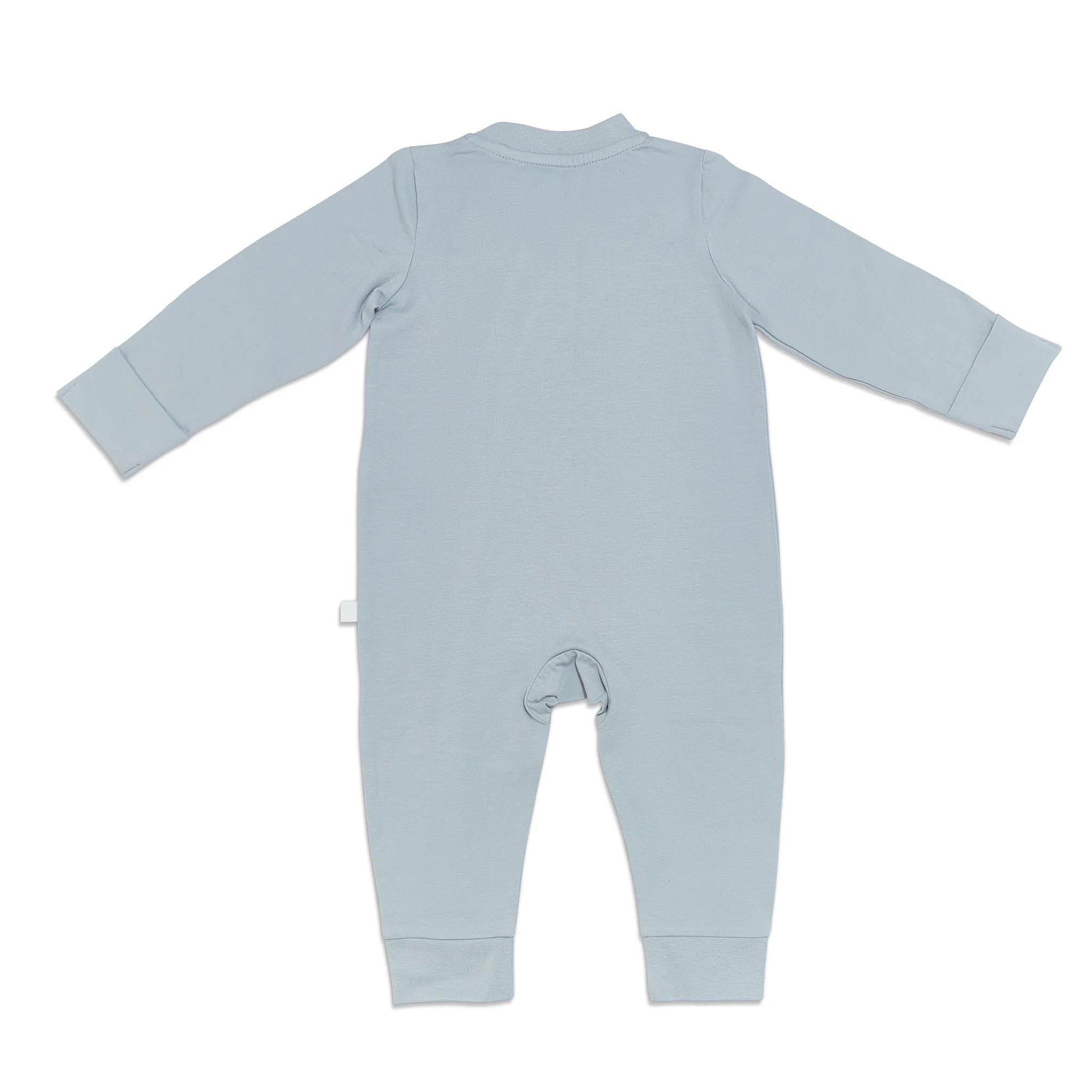 RETIRED - Organic Long Sleeve Zippered Bunsie - Pearl Blue - Image 3