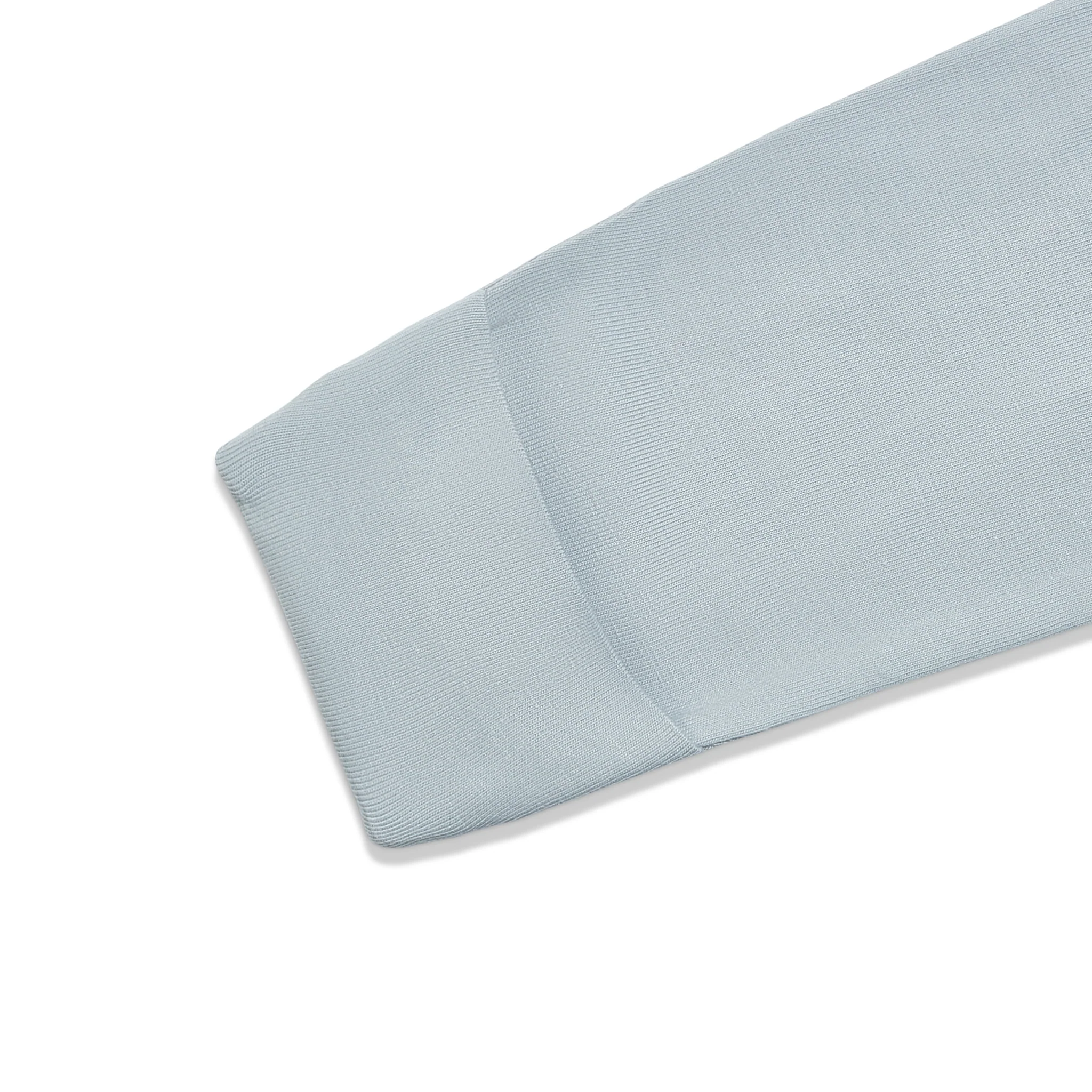 RETIRED - Organic Long Sleeve Zippered Bunsie - Pearl Blue - Image 5