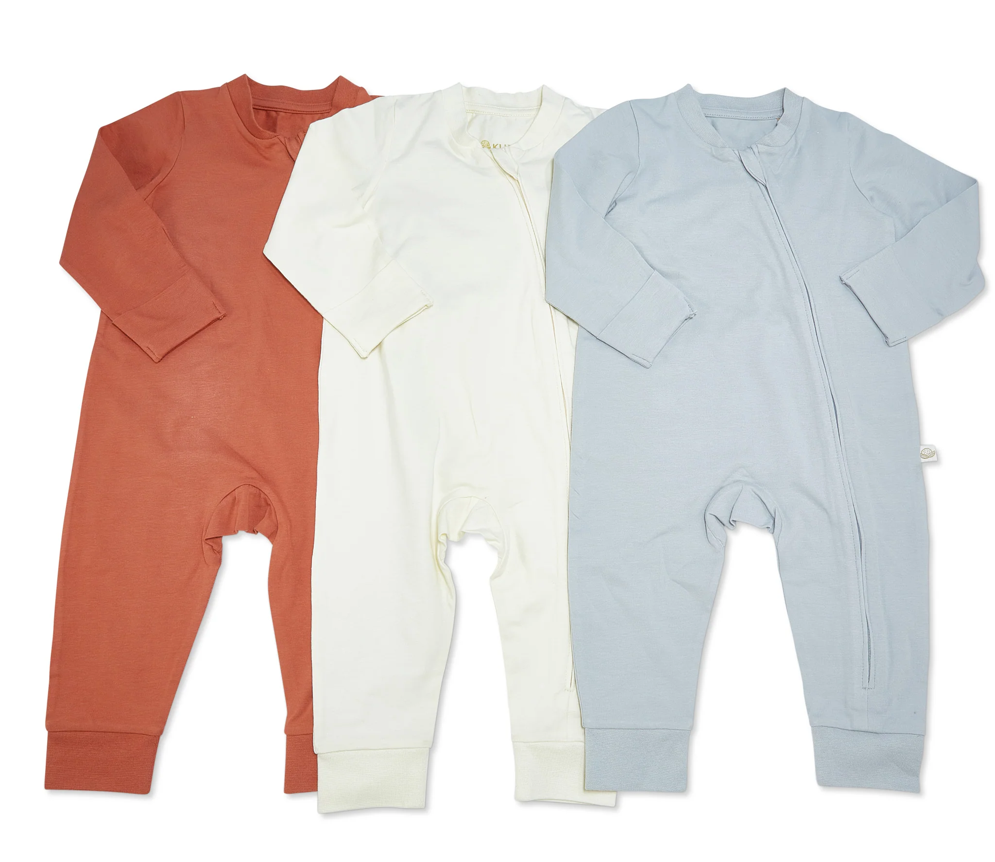 RETIRED - Organic Long Sleeve Zippered Bunsie - Pearl Blue - Image 7
