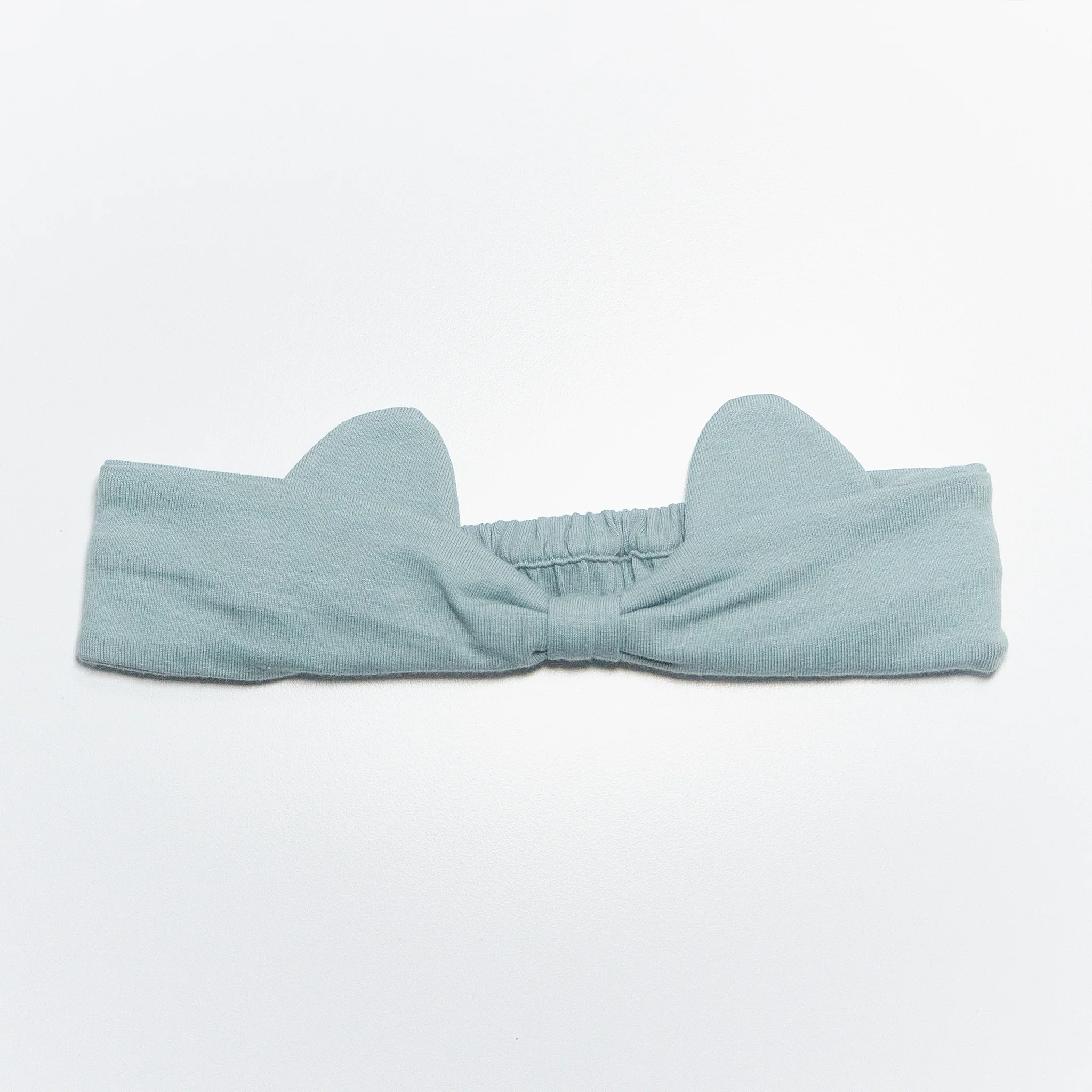 RETIRED - Organic Hair Band With Ears - Bay Blue