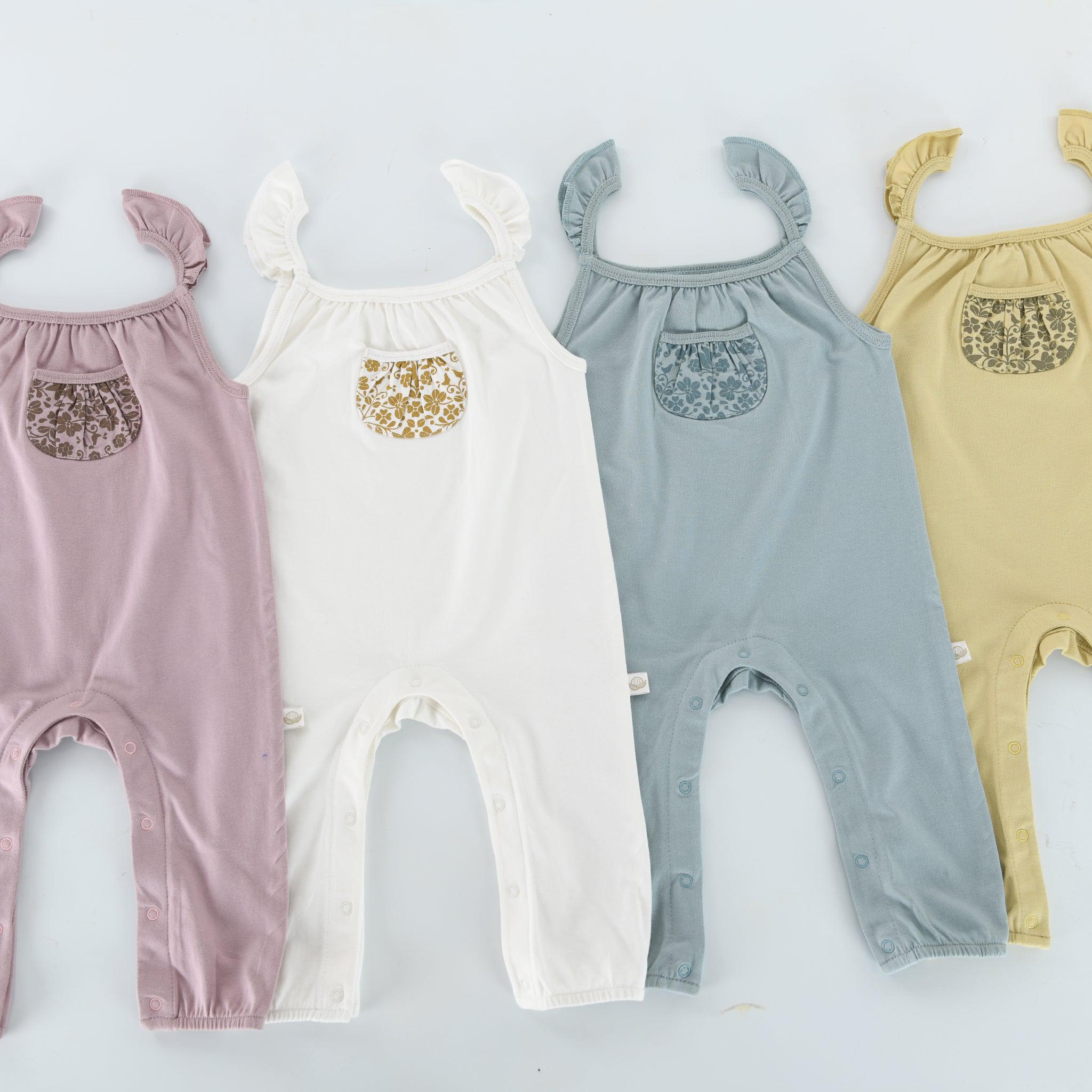 RETIRED - Organic Pocket Tank Jumpsuit - Bay Blue - Image 2