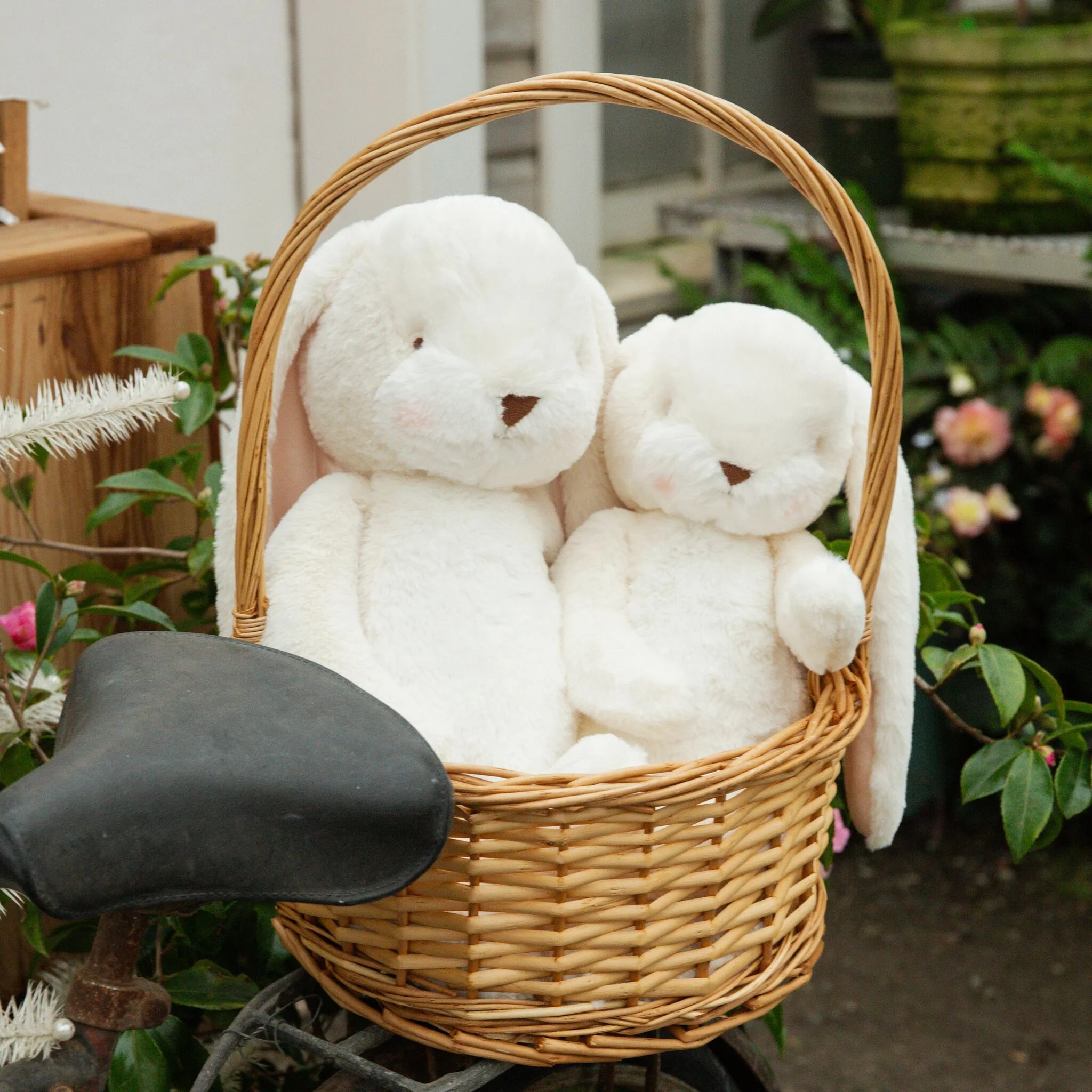 Little 12" Floppy Nibble Bunny - Cream - Image 2