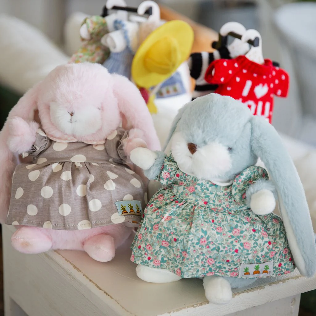 RETIRED - Tiny 8" Nibble Bunny - Stormy Blue - Image 6