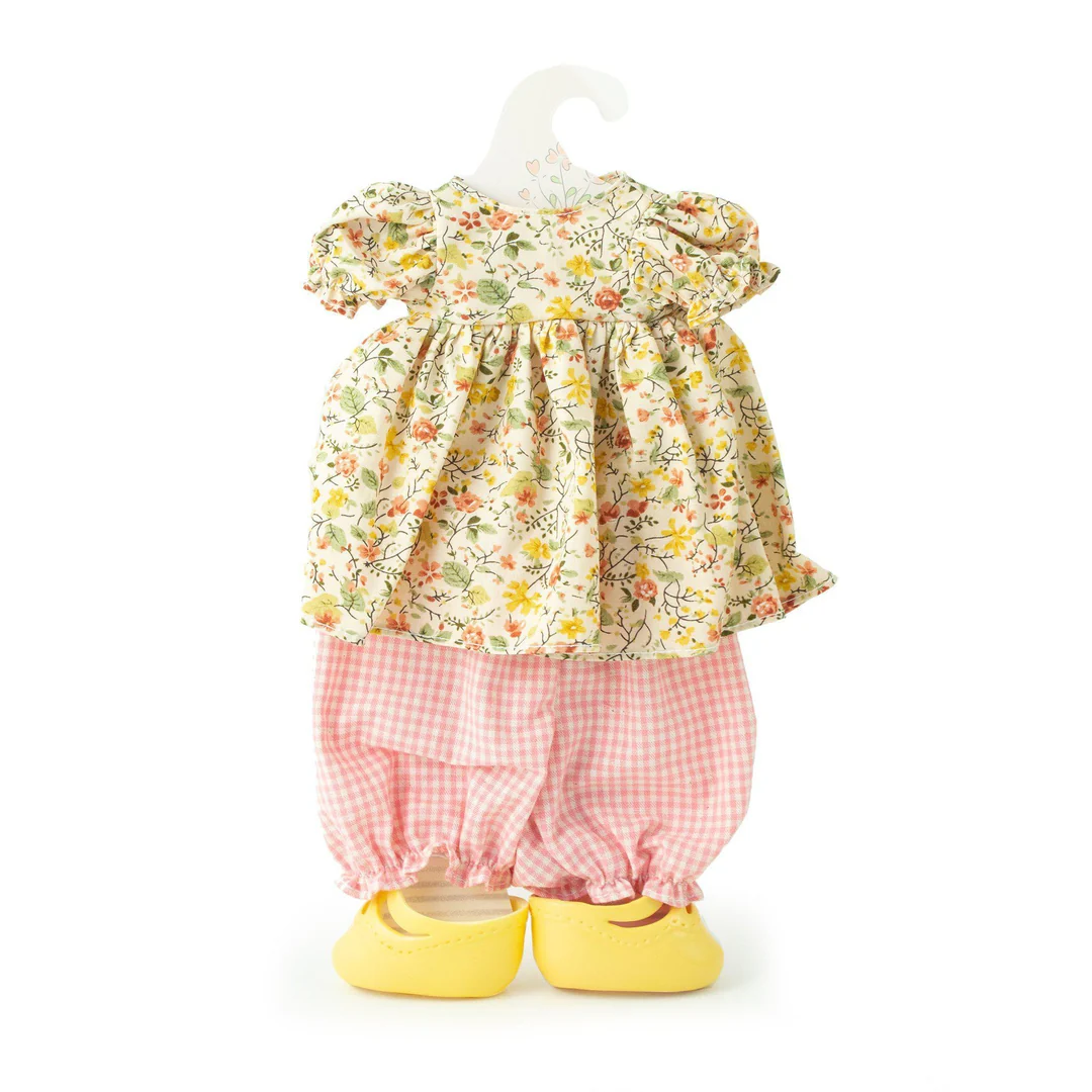 RETIRED - Old Rose Romper Set - Doll Clothes