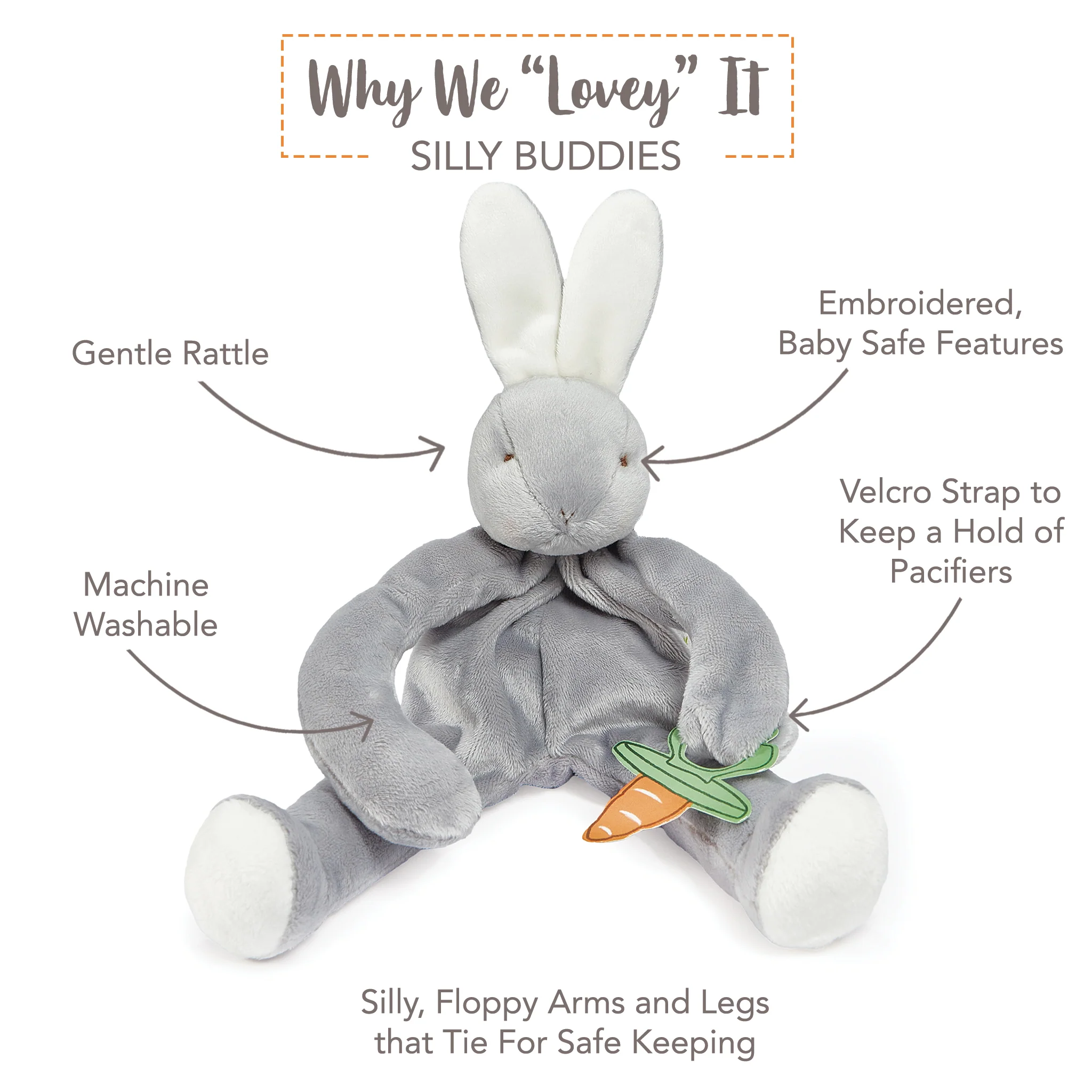 Snuggle and Soothe Baby Gift Set - Gray - Image 3
