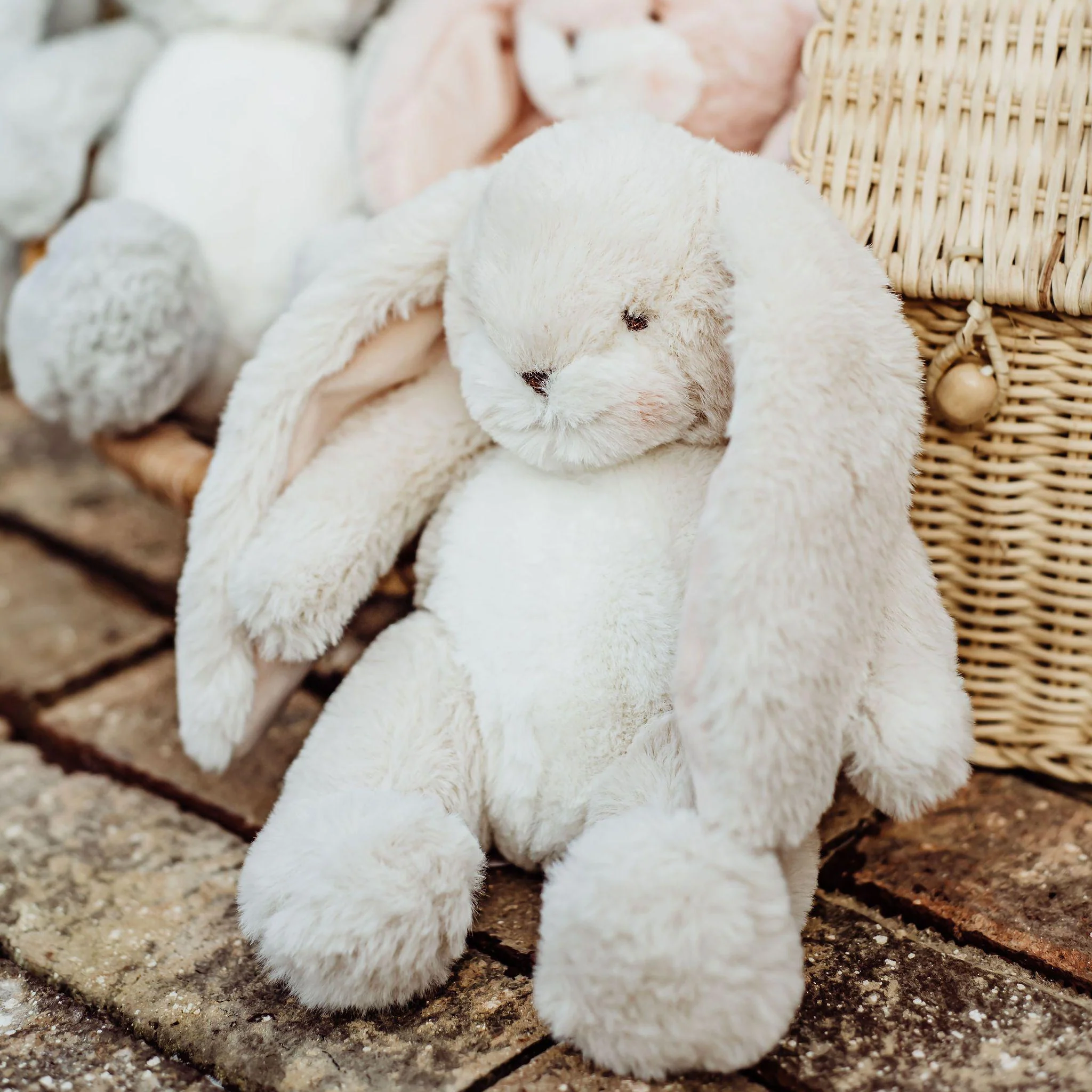 RETIRED - Wee Nibble 8" Cream Bunny - Image 2